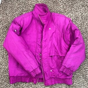 Vintage 80’s Paris Sport Club World Wide Sky jacket. Shoulder pads and all.